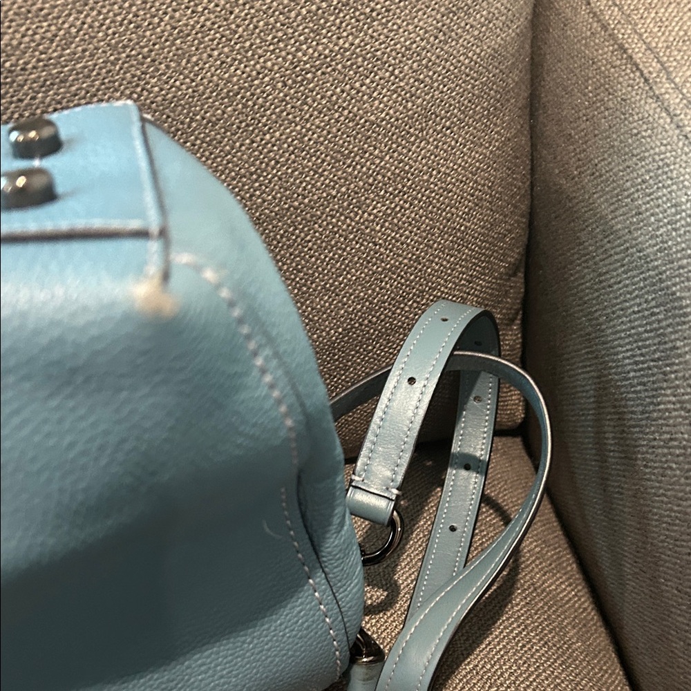 Coach Teal Leather Shoulder Bag - Picture 7 of 8